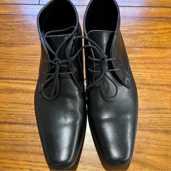 Calvin Klein Ballard Men’s Size 11.5 Black Leather Chukka Dress Boot - Picture 1 of 16